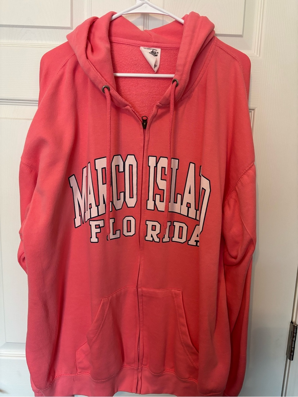 Marco Island Florida Coral Zip-Up Hoodie